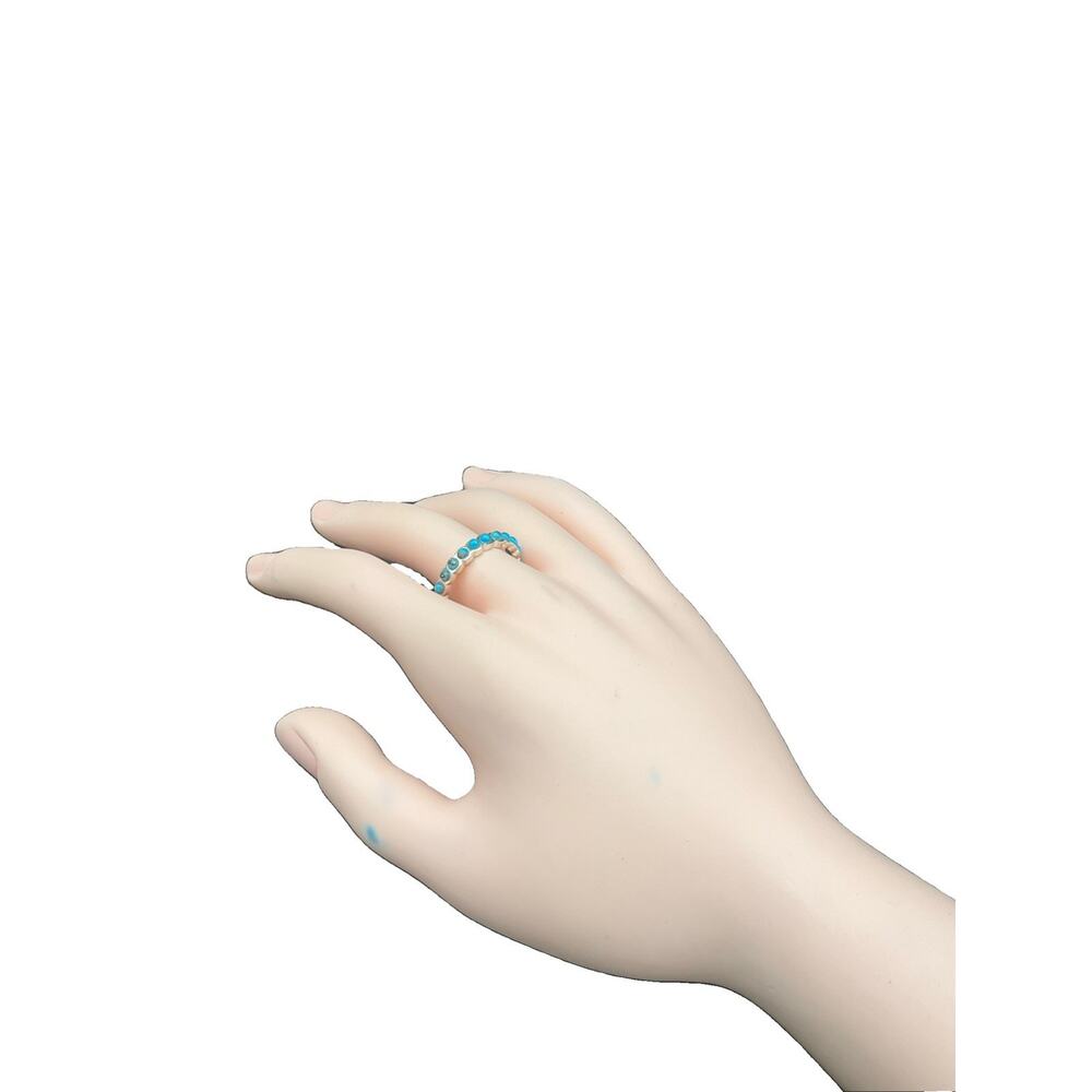 Barse Infinity Band Ring- Turquoise- Sterling Silver- 10- NWT - Picture 4 of 7